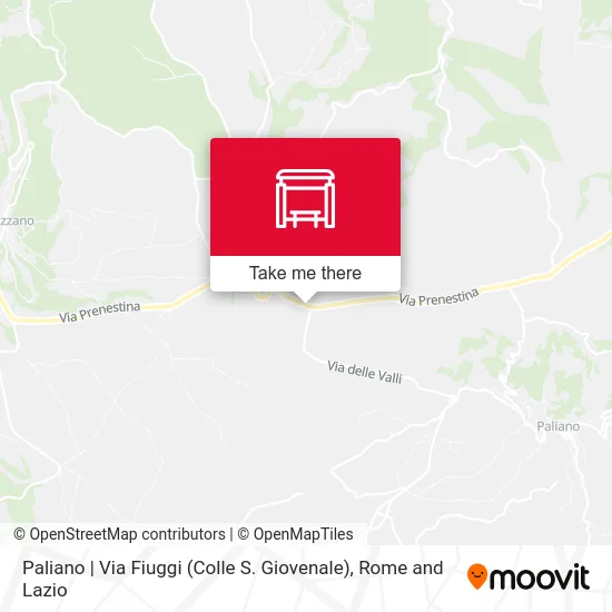 Paliano | Fiuggi Street (Colle S. Giovenale) map