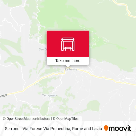 Serrone | Via Forese Via Prenestina map