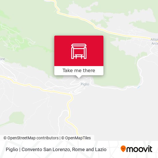 Piglio | Convento San Lorenzo map