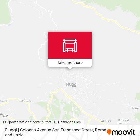 Fiuggi | Colonna Avenue San Francesco Street map