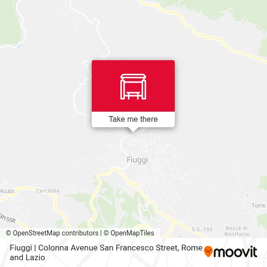 Fiuggi | Colonna Avenue San Francesco Street map