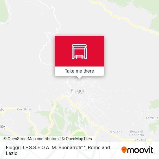 Fiuggi | I.P.S.S.E.O.A. M. Buonarroti" " map