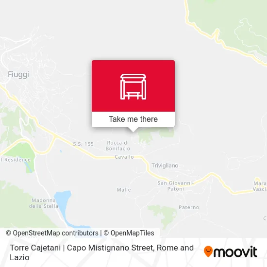 Torre Cajetani | Capo Mistignano Street map