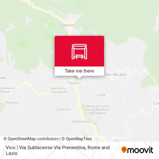 Vico | Via Sublacense Via Prenestina map