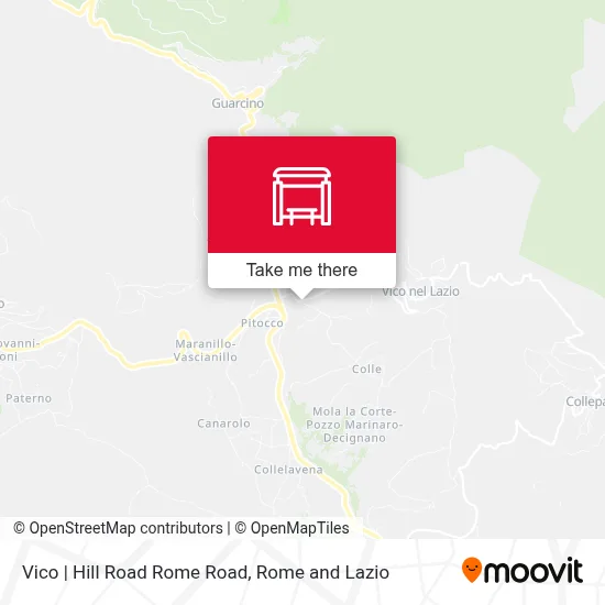 Vico | Hill Road Rome Road map