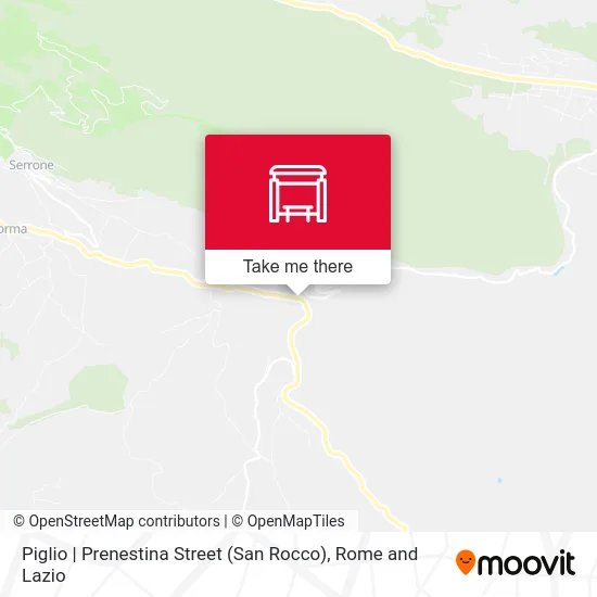 Piglio | Prenestina Street (San Rocco) map