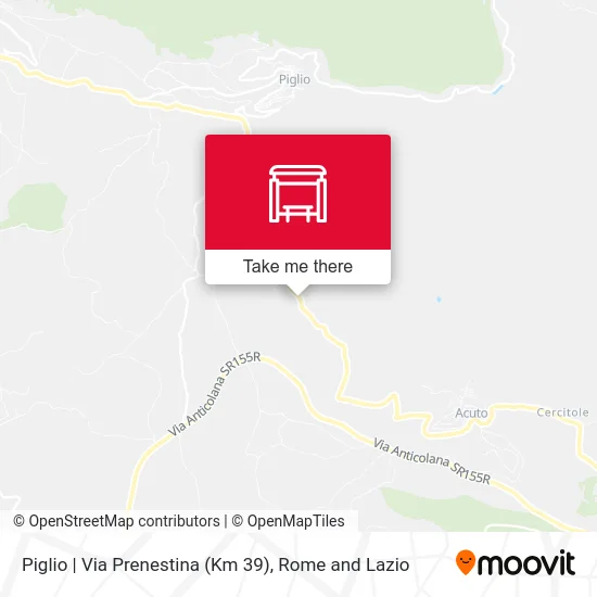 Piglio | Prenestina Road (Km 39) map