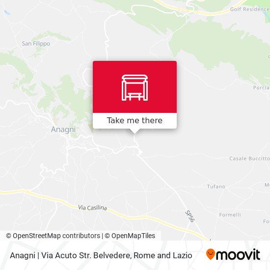 Anagni | Via Acuto Str. Belvedere map