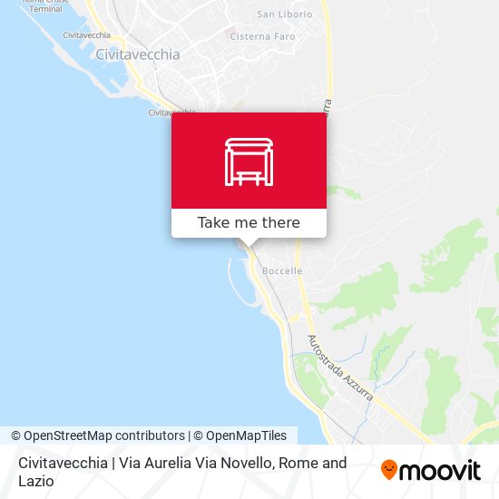 Civitavecchia | Via Aurelia Via Novello map
