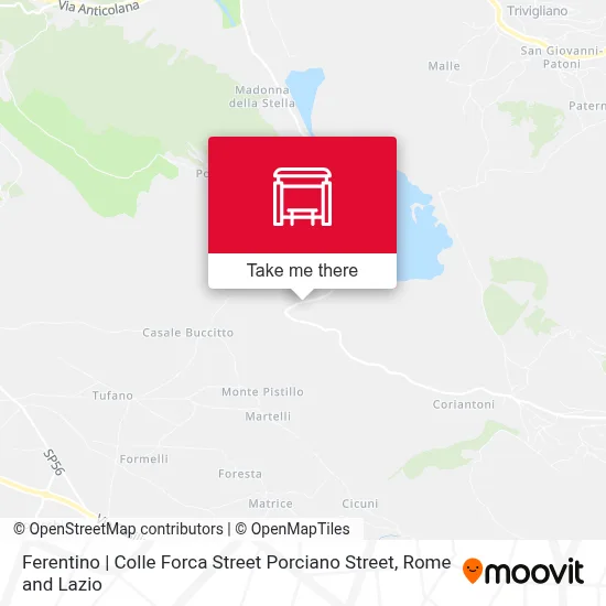 Ferentino | Colle Forca Street Porciano Street map