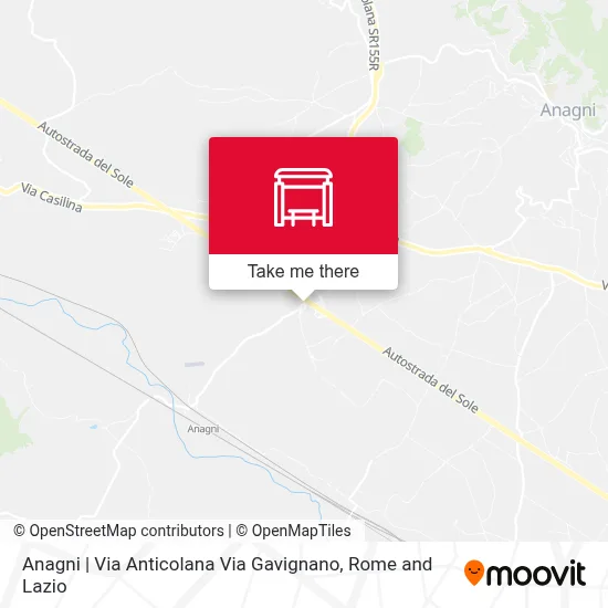 Anagni | Via Anticolana Via Gavignano map