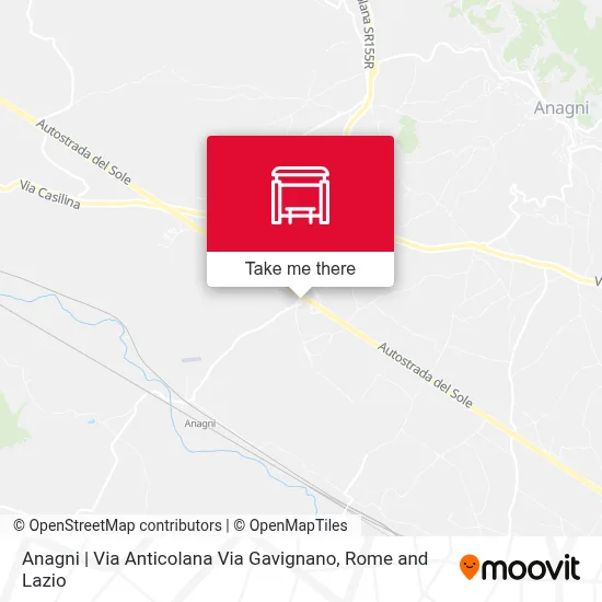 Anagni | Via Anticolana Via Gavignano map