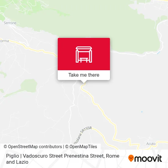 Piglio | Vadoscuro Street Prenestina Street map