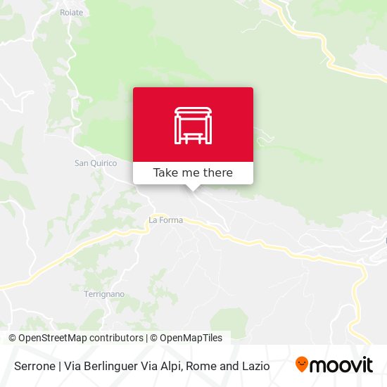 Serrone | Via Berlinguer Via Alpi map