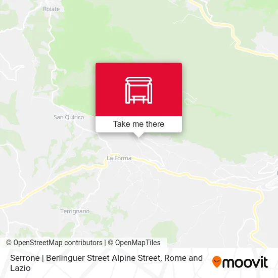 Serrone | Berlinguer Street Alpine Street map