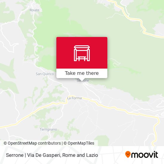 Serrone | Via De Gasperi map