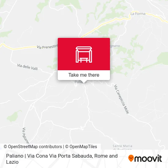 Paliano | Via Cona Via Porta Sabauda map