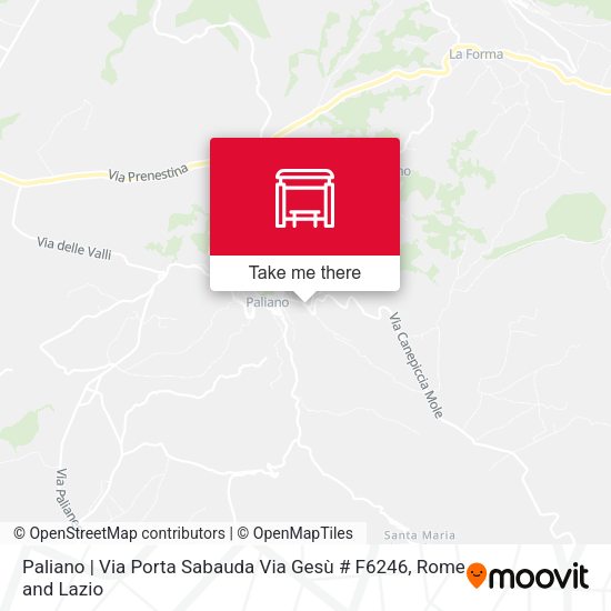 Paliano | Via Porta Sabauda Via Gesù # F6246 map