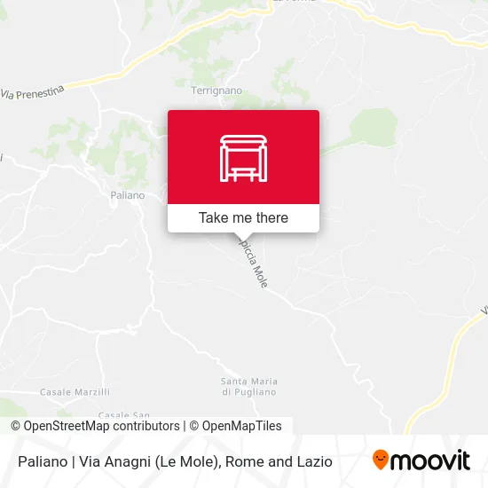 Paliano | Via Anagni (Le Mole) map