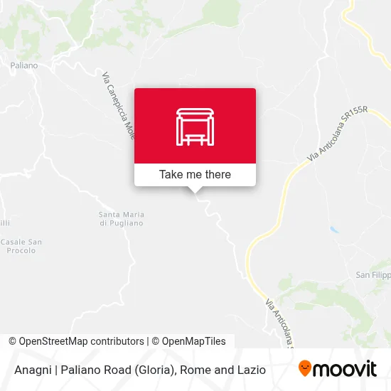 Anagni | Paliano Road (Gloria) map