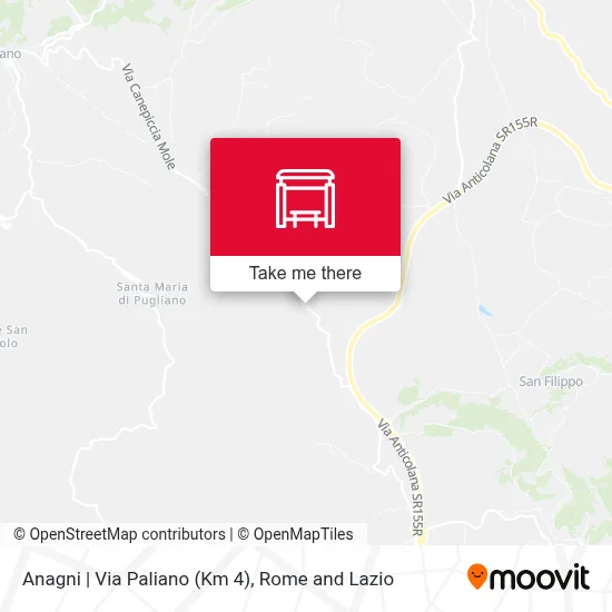 Anagni | Via Paliano (Km 4) map