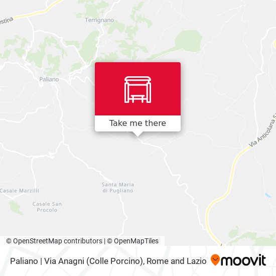 Paliano | Via Anagni (Colle Porcino) map