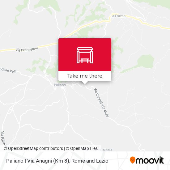 Paliano | Via Anagni (Km 8) map