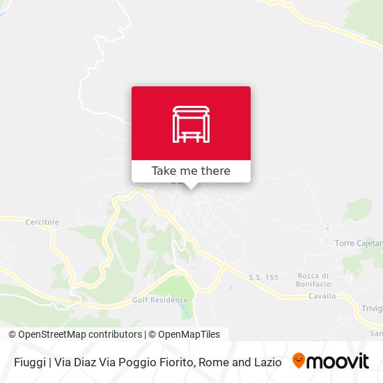 Fiuggi | Via Diaz Via Poggio Fiorito map