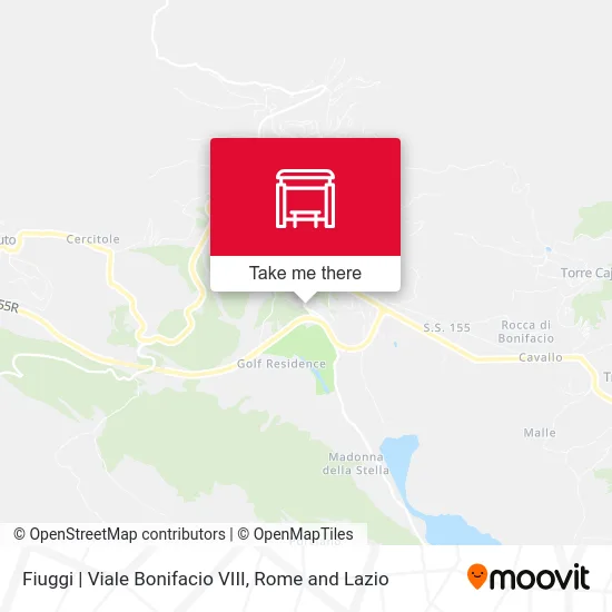 Fiuggi | Bonifacio VIII Avenue map