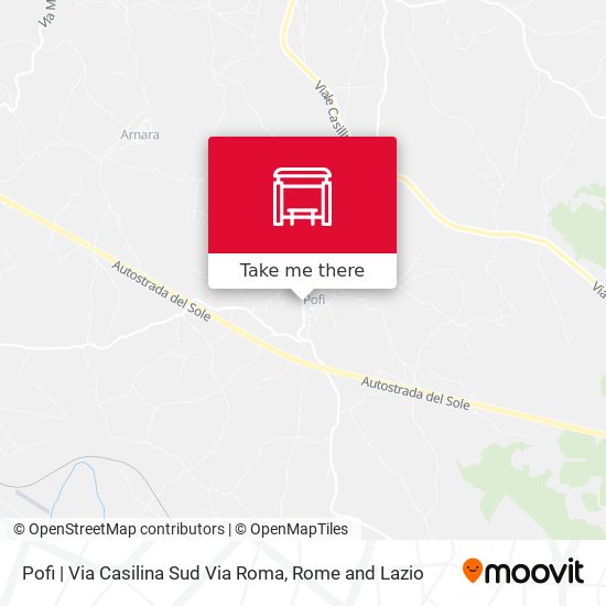 Pofi | Via Casilina Sud Via Roma map