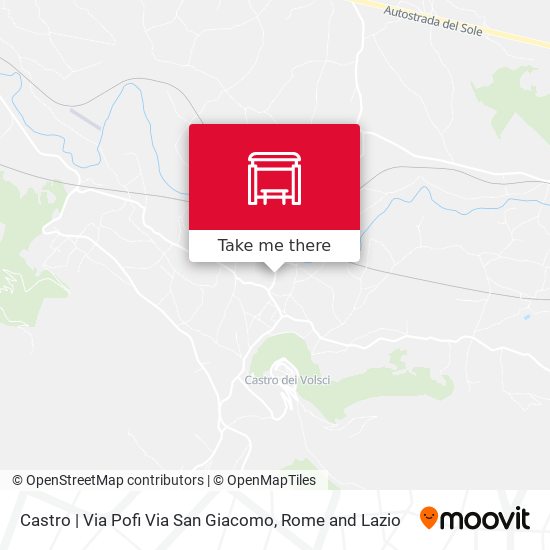 Castro | Via Pofi Via San Giacomo map