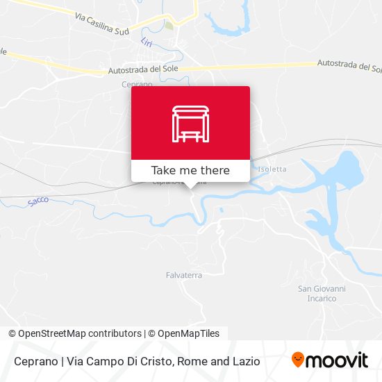 Ceprano | Via Campo Di Cristo map