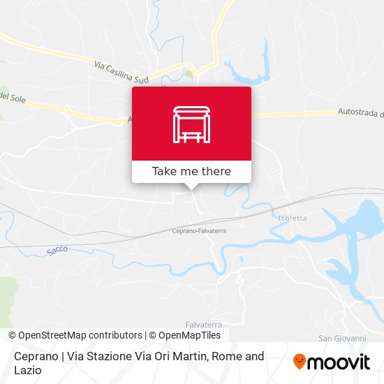 Ceprano | Via Stazione Via Ori Martin map