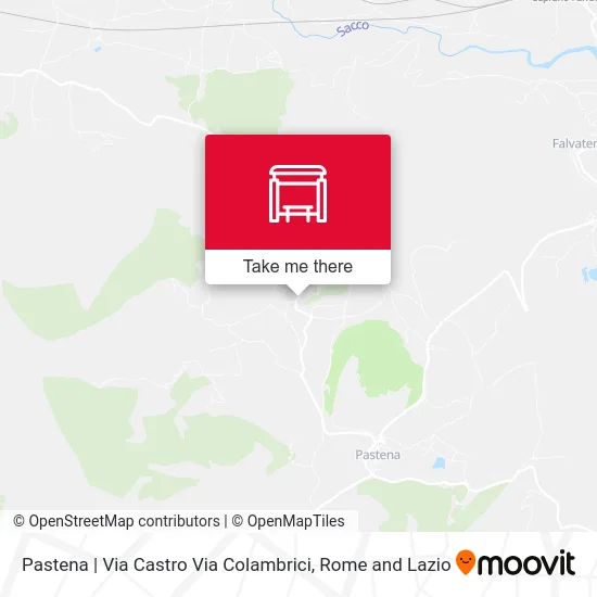 Pastena | Via Castro Via Colambrici map