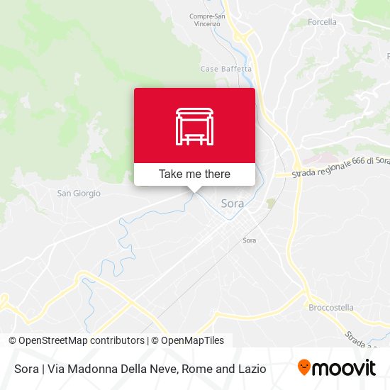 Sora | Via Madonna Della Neve map