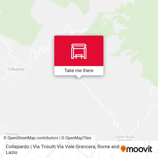 Collepardo | Trisulti Road Vale Grancera Road map