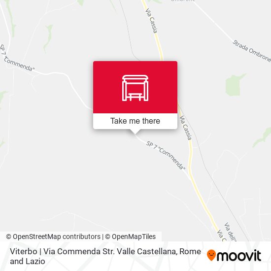 Viterbo | Via Commenda Str. Valle Castellana map