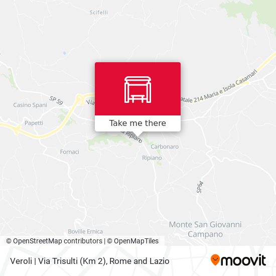 Veroli | Via Trisulti (Km 2) map