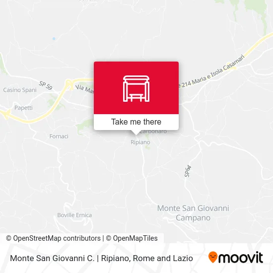 Monte San Giovanni C. | Ripiano map
