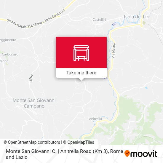 Monte San Giovanni C. | Anitrella Road (Km 3) map