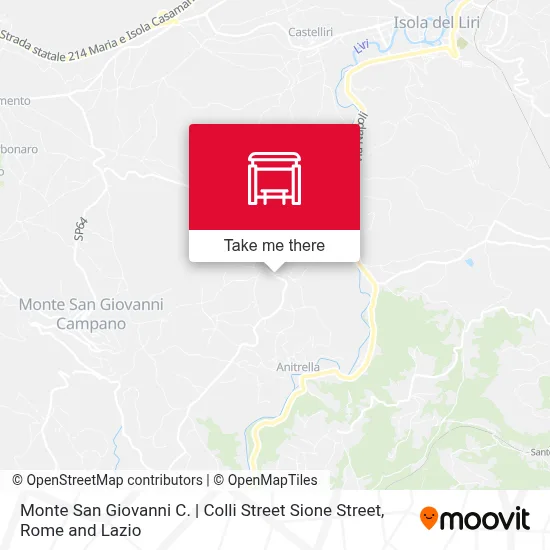 Monte San Giovanni C. | Colli Street Sione Street map
