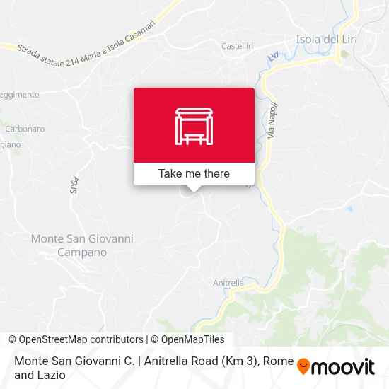 Monte San Giovanni C. | Anitrella Road (Km 3) map