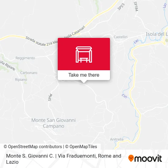 Monte San Giovanni | Fraduemonti Street map