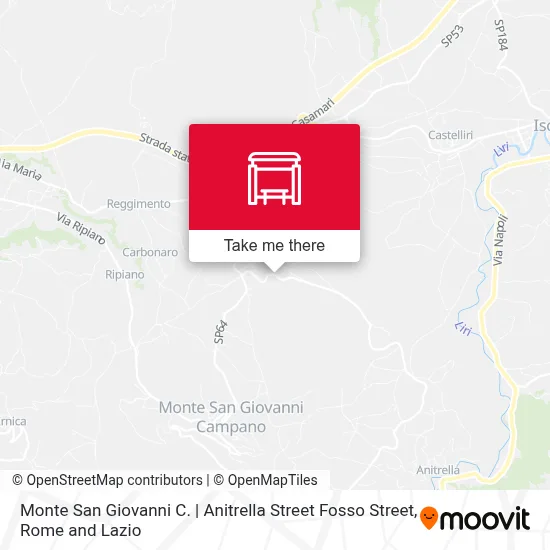 Monte San Giovanni C. | Anitrella Street Fosso Street map
