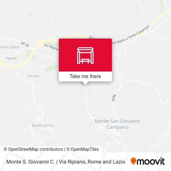 Monte San Giovanni C. | Ripiano Street map