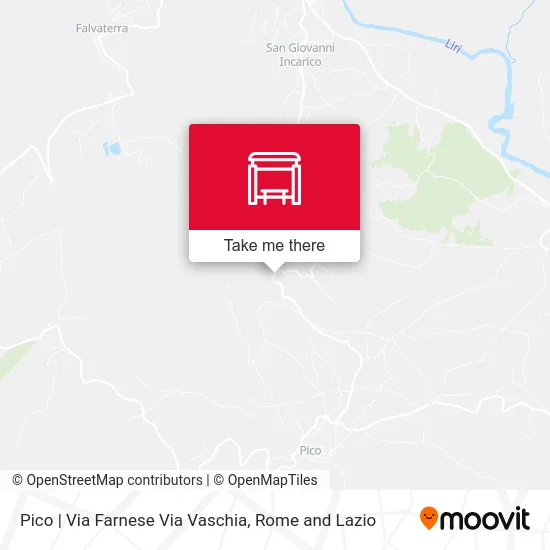Pico | Farnese Road Vaschia Road map