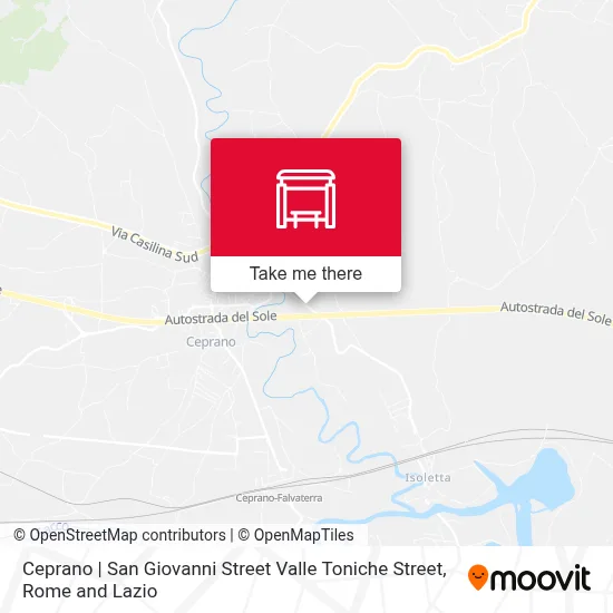 Ceprano | San Giovanni Street Valle Toniche Street map