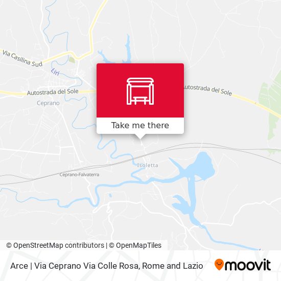 Arce | Via Ceprano Via Colle Rosa map