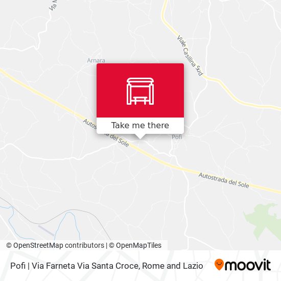 Pofi | Via Farneta Via Santa Croce map