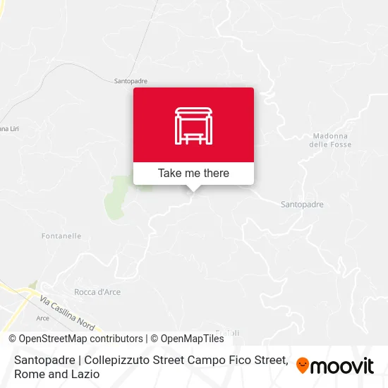 Santopadre | Collepizzuto Street Campo Fico Street map